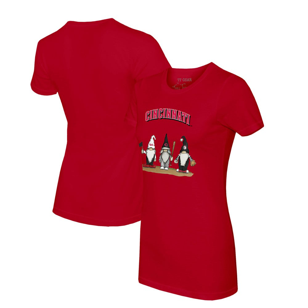 Cincinnati Reds Tiny Turnip Women's Gnomes T-Shirt - Red