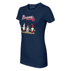 Atlanta Braves Tiny Turnip Women's Gnomes T-Shirt - Navy