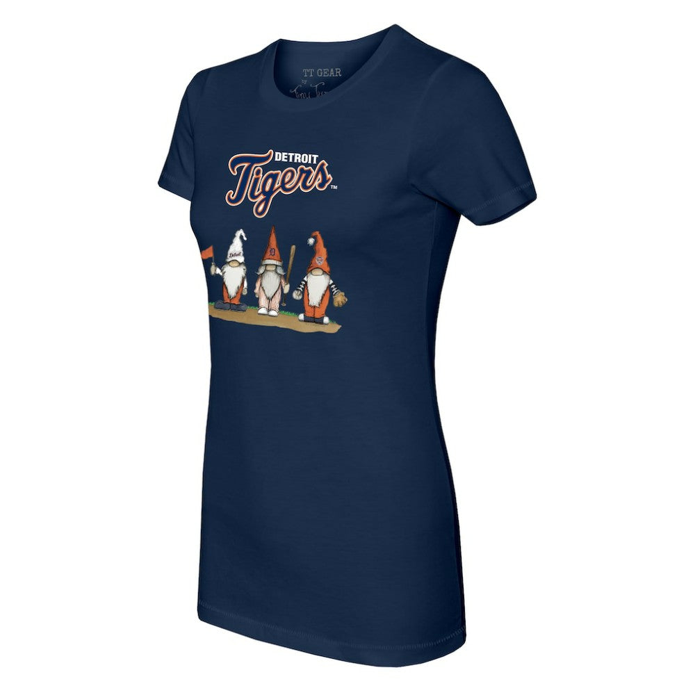 Detroit Tigers Tiny Turnip Women's Gnomes T-Shirt - Navy
