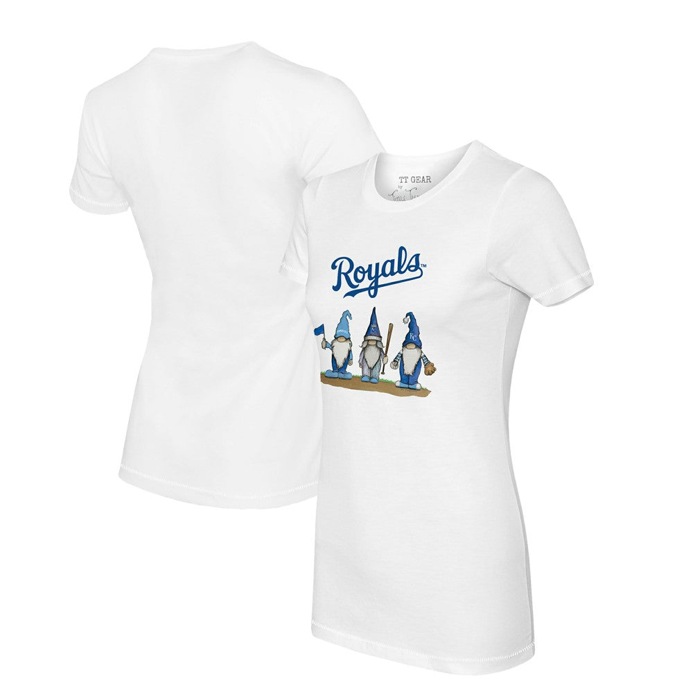 Kansas City Royals Tiny Turnip Women's Gnomes T-Shirt - White