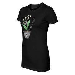 Chicago White Sox Tiny Turnip Women's Lilies & Ladybugs T-Shirt - Black