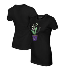 Colorado Rockies Tiny Turnip Women's Lilies & Ladybugs T-Shirt - Black