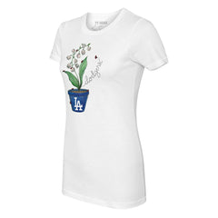 Los Angeles Dodgers Tiny Turnip Women's Lilies & Ladybugs T-Shirt - White