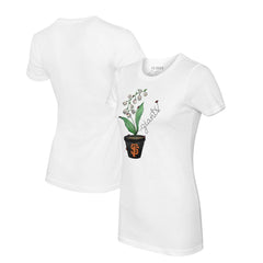 San Francisco Giants Tiny Turnip Women's Lilies & Ladybugs T-Shirt - White