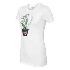 Washington Nationals Tiny Turnip Women's Lilies & Ladybugs T-Shirt - White