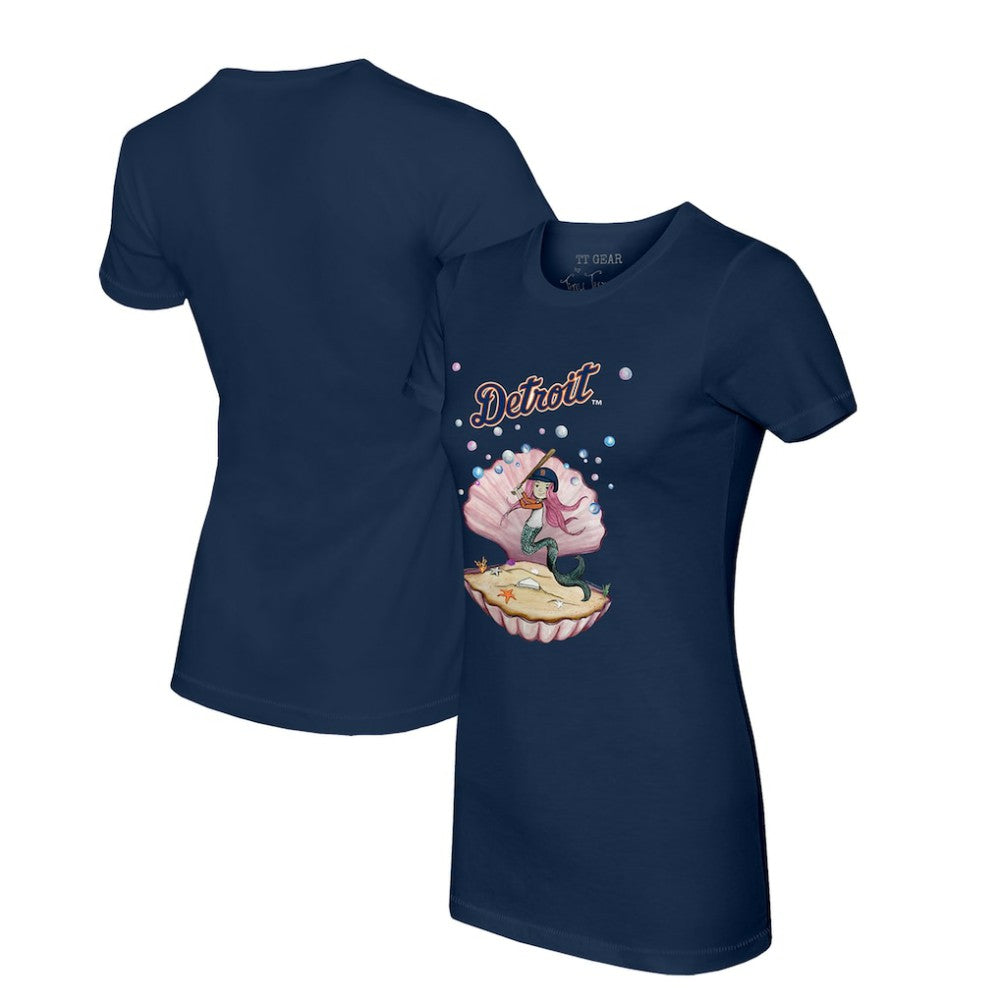 Detroit Tigers Tiny Turnip Women's Mermaid T-Shirt - Navy