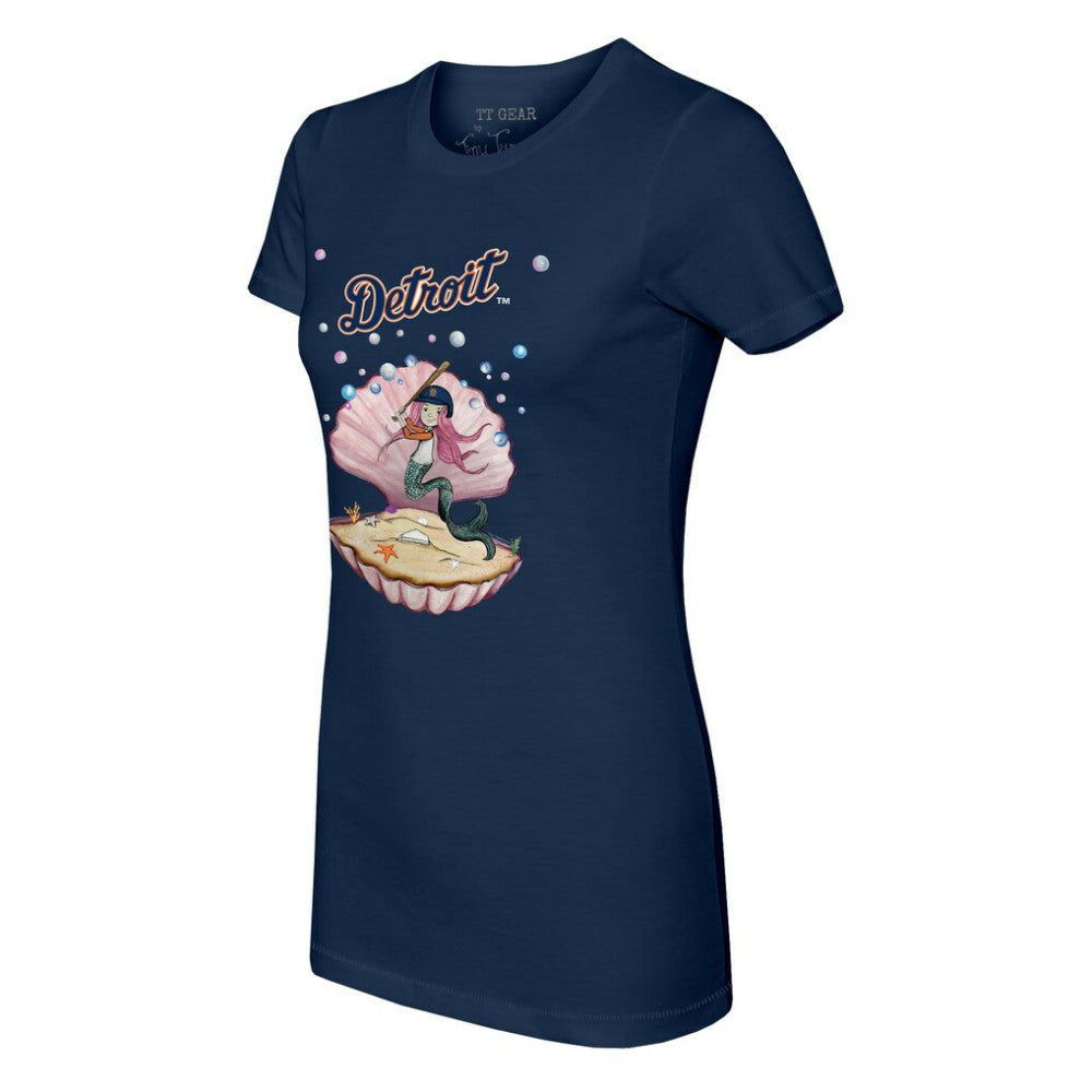 Detroit Tigers Tiny Turnip Women's Mermaid T-Shirt - Navy