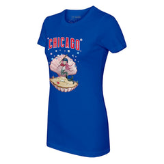 Chicago Cubs Tiny Turnip Women's Mermaid T-Shirt - Royal
