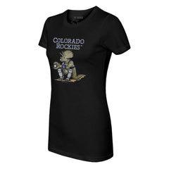 Colorado Rockies Tiny Turnip Women's Triceratops T-Shirt - Black
