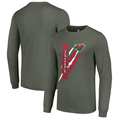 Minnesota Wild Starter Color Scratch Long-Sleeve T-Shirt