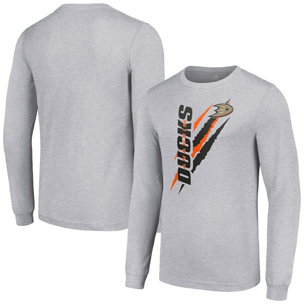 Anaheim Ducks Starter Color Scratch Long-Sleeve T-Shirt