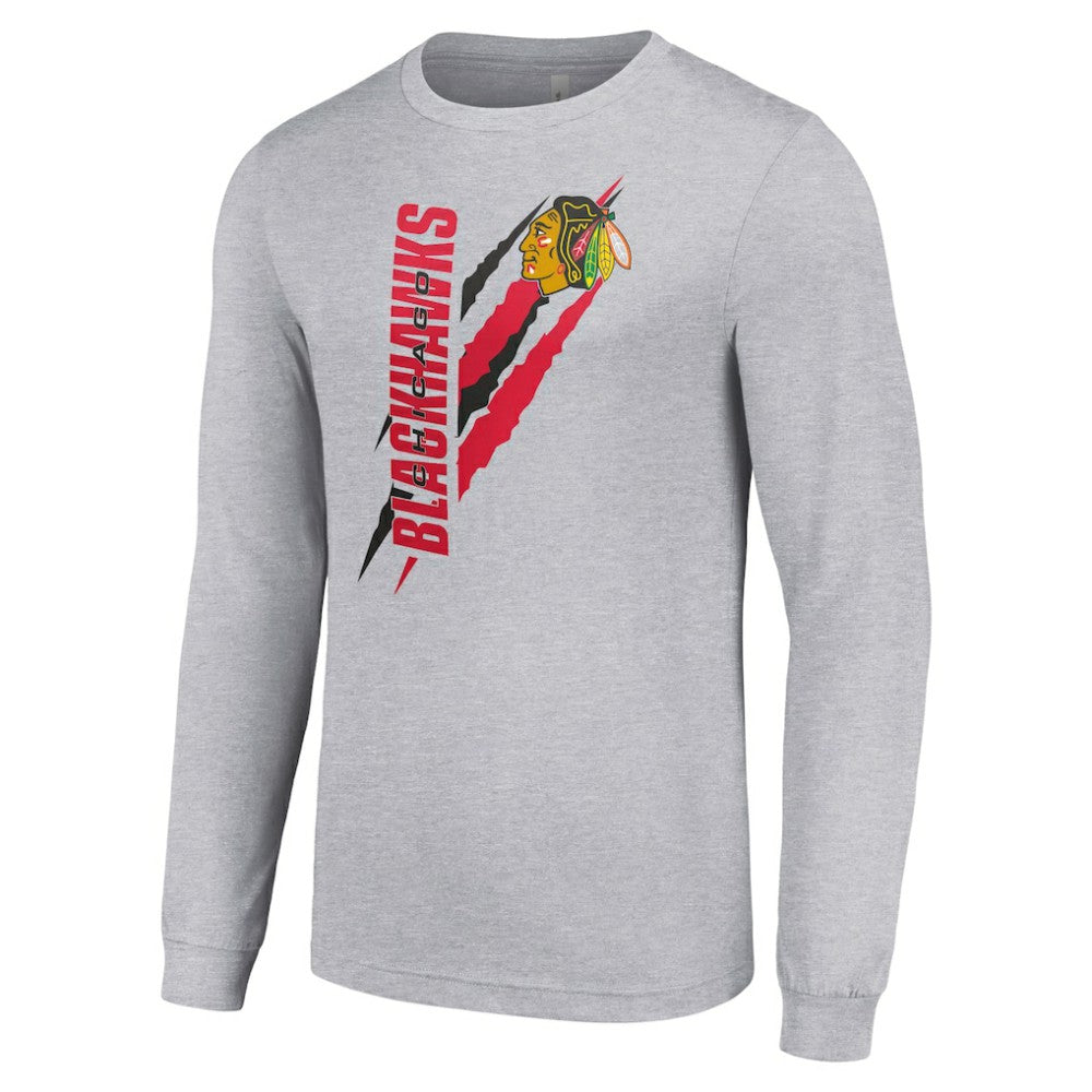 Chicago Blackhawks Starter Color Scratch Long-Sleeve T-Shirt