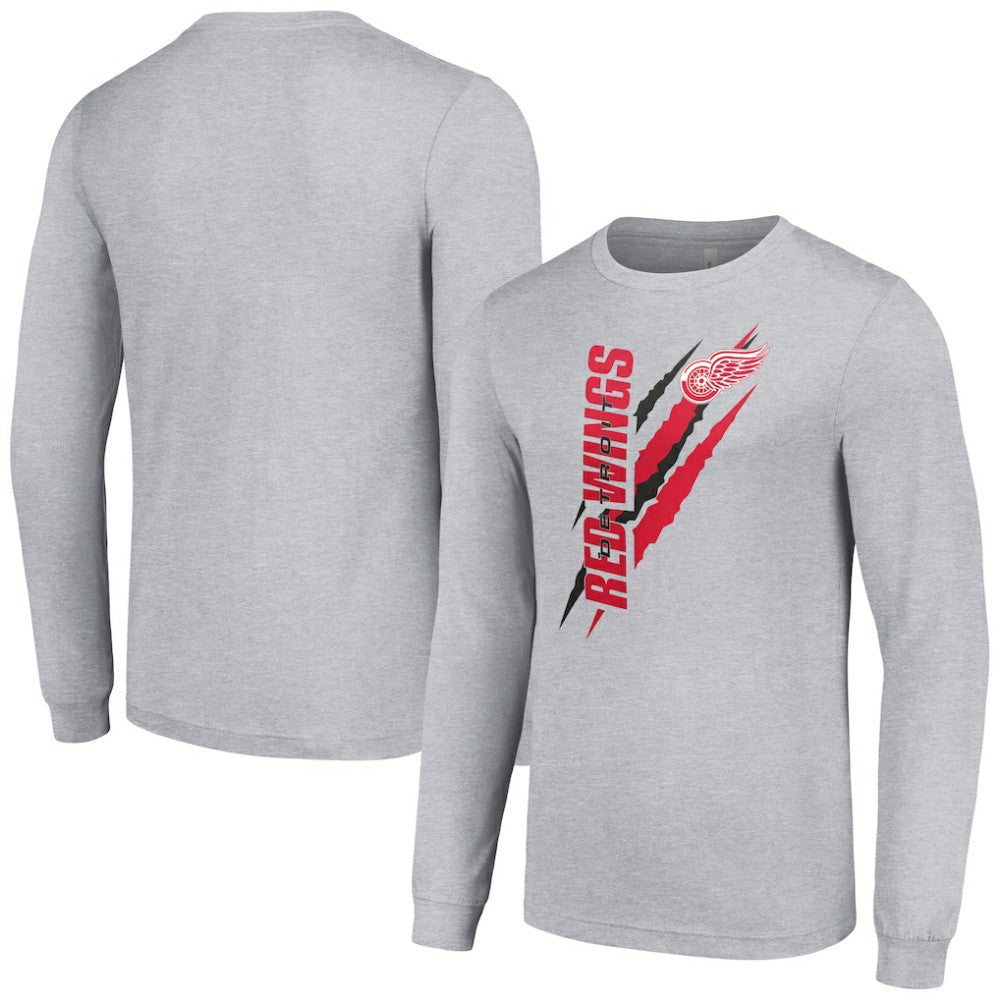 Detroit Red Wings Starter Color Scratch Long-Sleeve T-Shirt