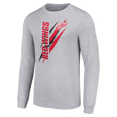 Detroit Red Wings Starter Color Scratch Long-Sleeve T-Shirt
