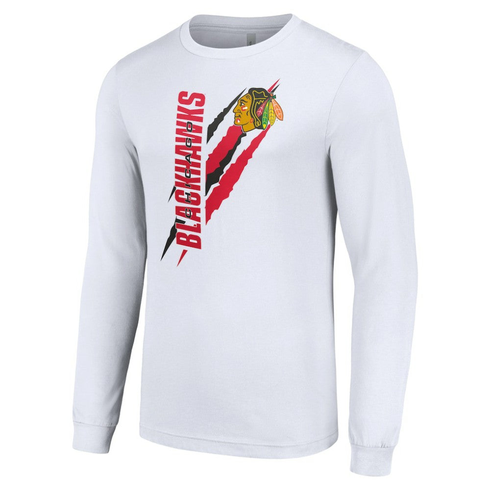 Chicago Blackhawks Starter Color Scratch Long-Sleeve T-Shirt