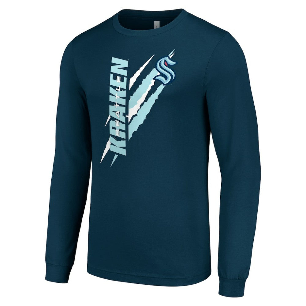 Seattle Kraken Starter Color Scratch Long-Sleeve T-Shirt