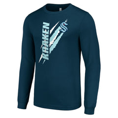 Seattle Kraken Starter Color Scratch Long-Sleeve T-Shirt