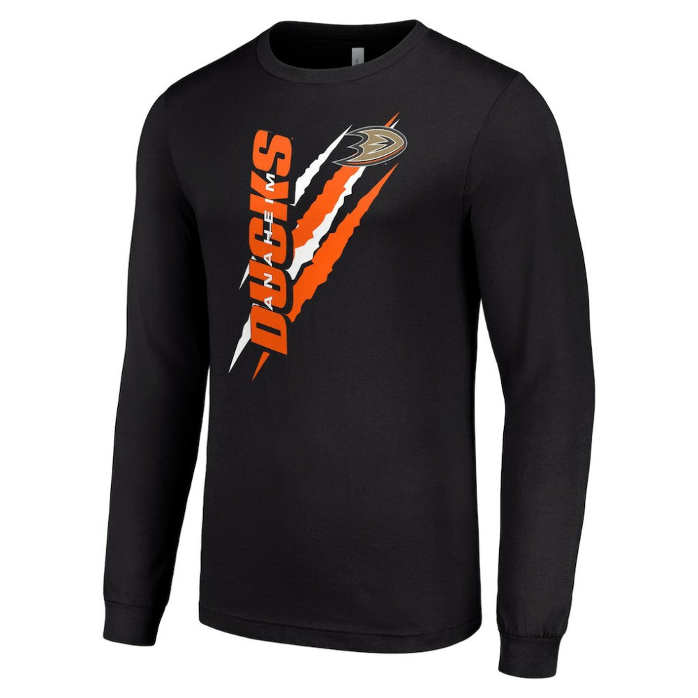 Anaheim Ducks Starter Color Scratch Long-Sleeve T-Shirt