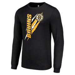 Boston Bruins Starter Color Scratch Long-Sleeve T-Shirt