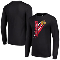 Chicago Blackhawks Starter Color Scratch Long-Sleeve T-Shirt