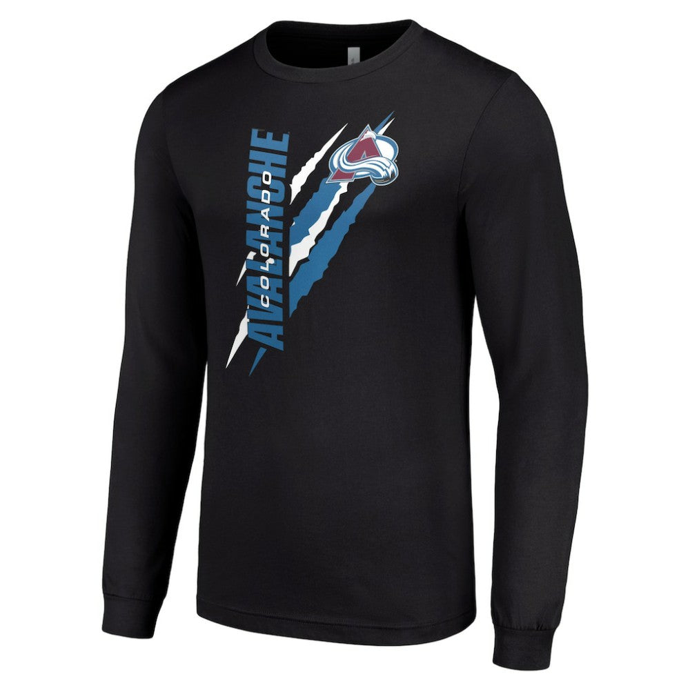 Colorado Avalanche Starter Color Scratch Long-Sleeve T-Shirt