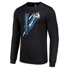 Colorado Avalanche Starter Color Scratch Long-Sleeve T-Shirt
