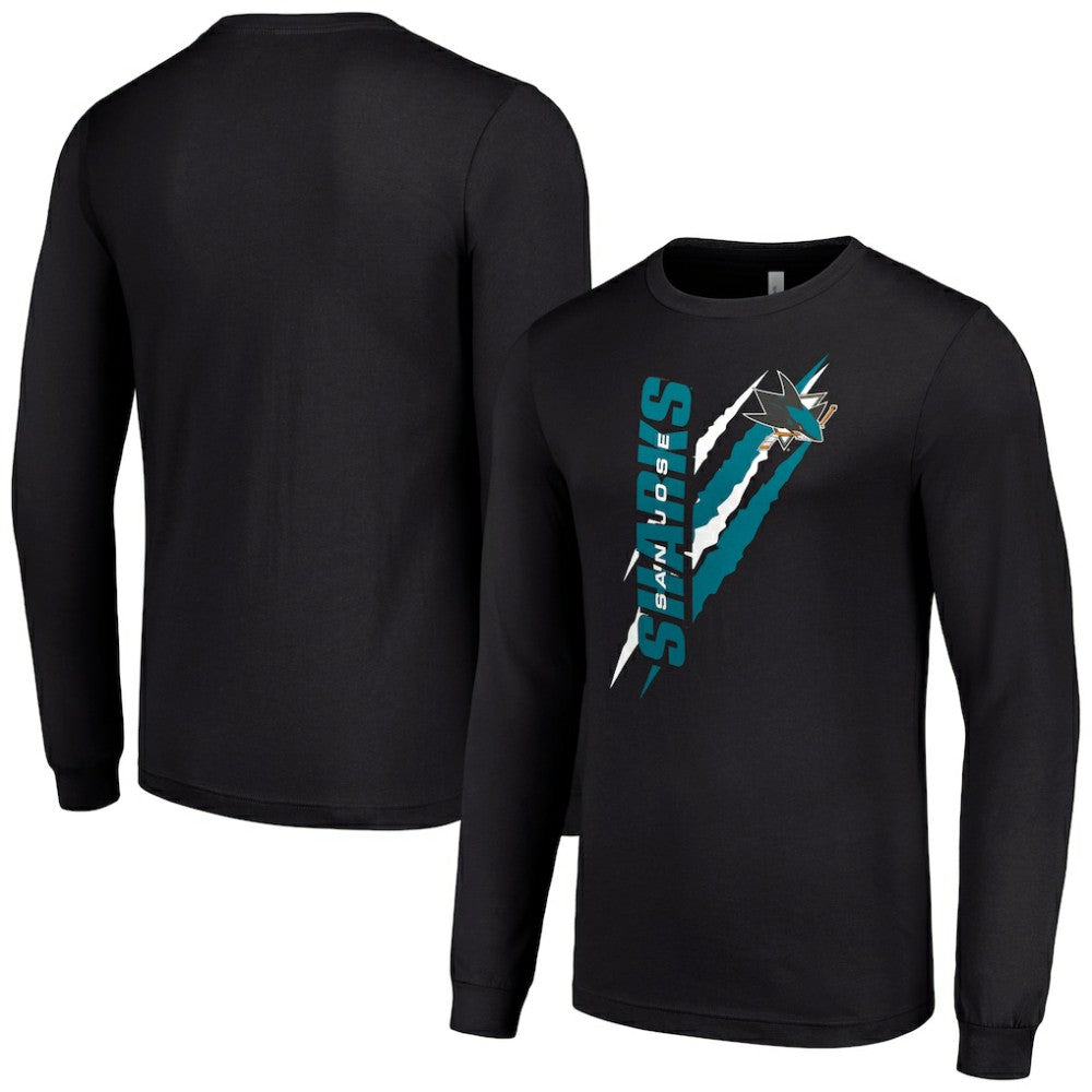 San Jose Sharks Starter Color Scratch Long-Sleeve T-Shirt