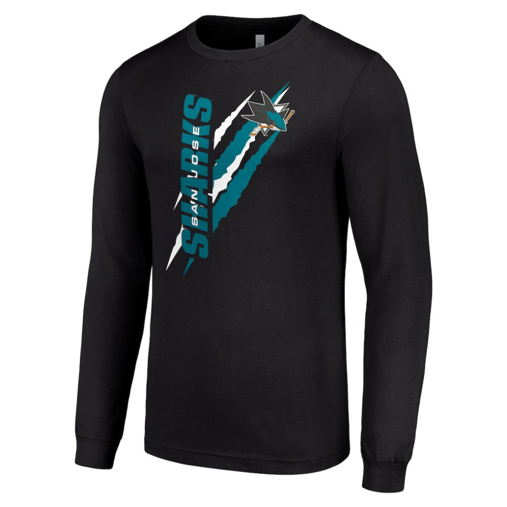 San Jose Sharks Starter Color Scratch Long-Sleeve T-Shirt