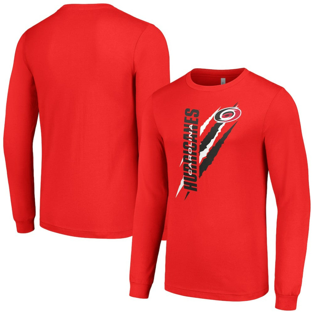 Carolina Hurricanes Starter Color Scratch Long-Sleeve T-Shirt