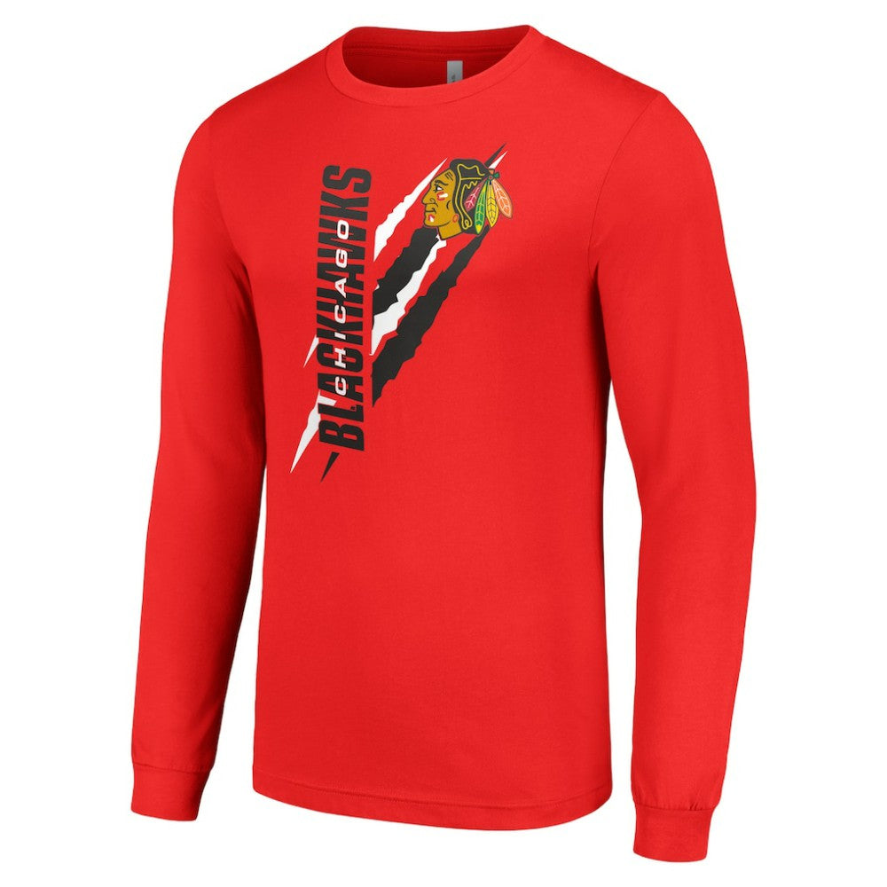Chicago Blackhawks Starter Color Scratch Long-Sleeve T-Shirt