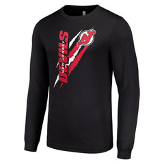 New Jersey Devils Starter Color Scratch Long-Sleeve T-Shirt