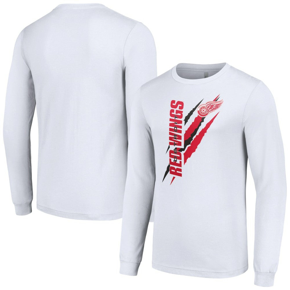 Detroit Red Wings Starter Color Scratch Long-Sleeve T-Shirt