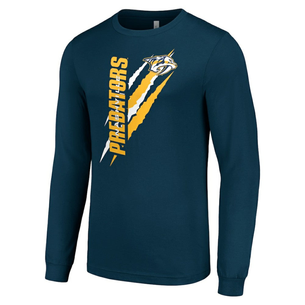 Nashville Predators Starter Color Scratch Long-Sleeve T-Shirt