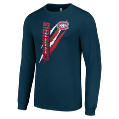 Montreal Canadiens Starter Color Scratch Long-Sleeve T-Shirt