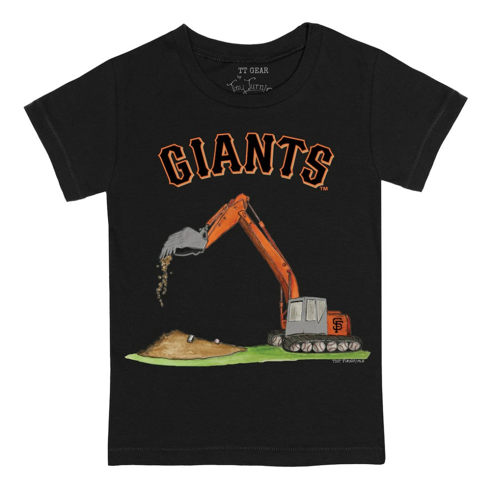 San Francisco Giants Tiny Turnip Youth Excavator T-Shirt - Black