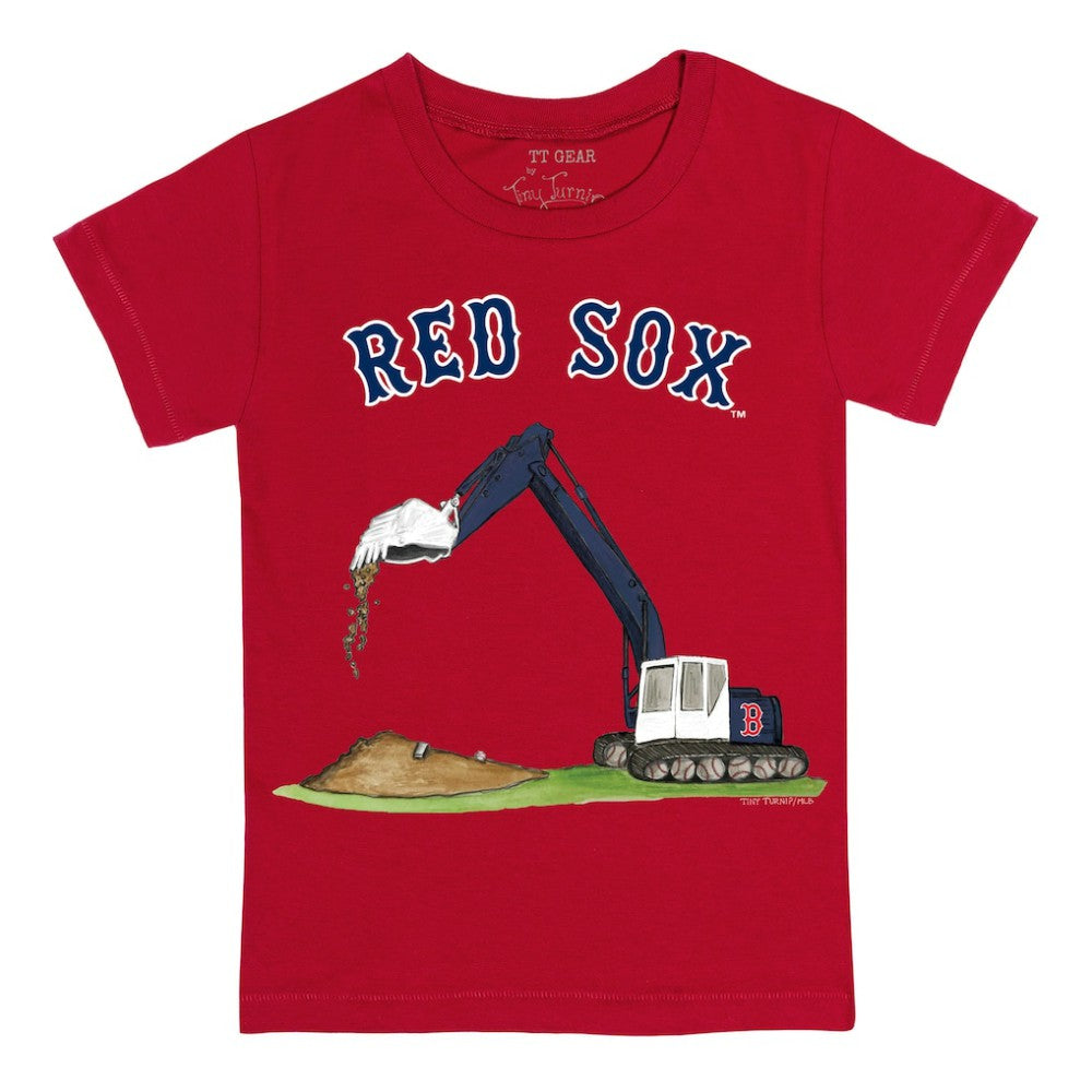 Boston Red Sox Tiny Turnip Youth Excavator T-Shirt - Red