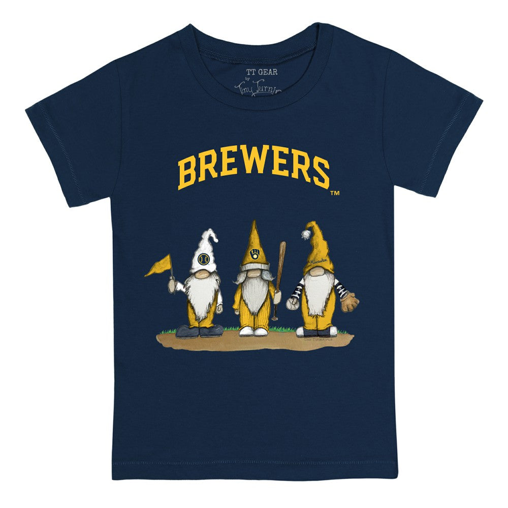Milwaukee Brewers Tiny Turnip Youth Gnomes T-Shirt - Navy