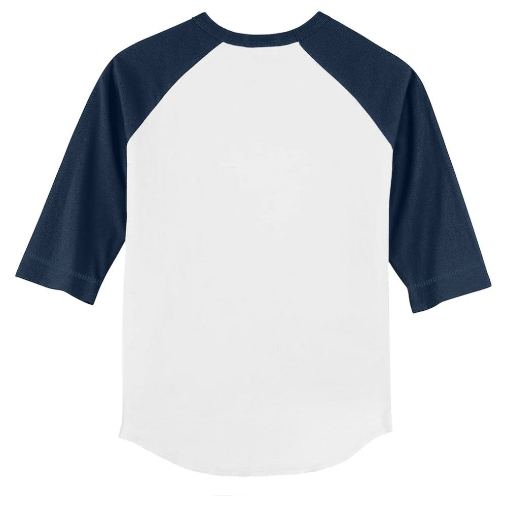 Tampa Bay Rays Tiny Turnip Youth Lilies & Ladybugs 3/4-Sleeve Raglan T-Shirt - White/Navy