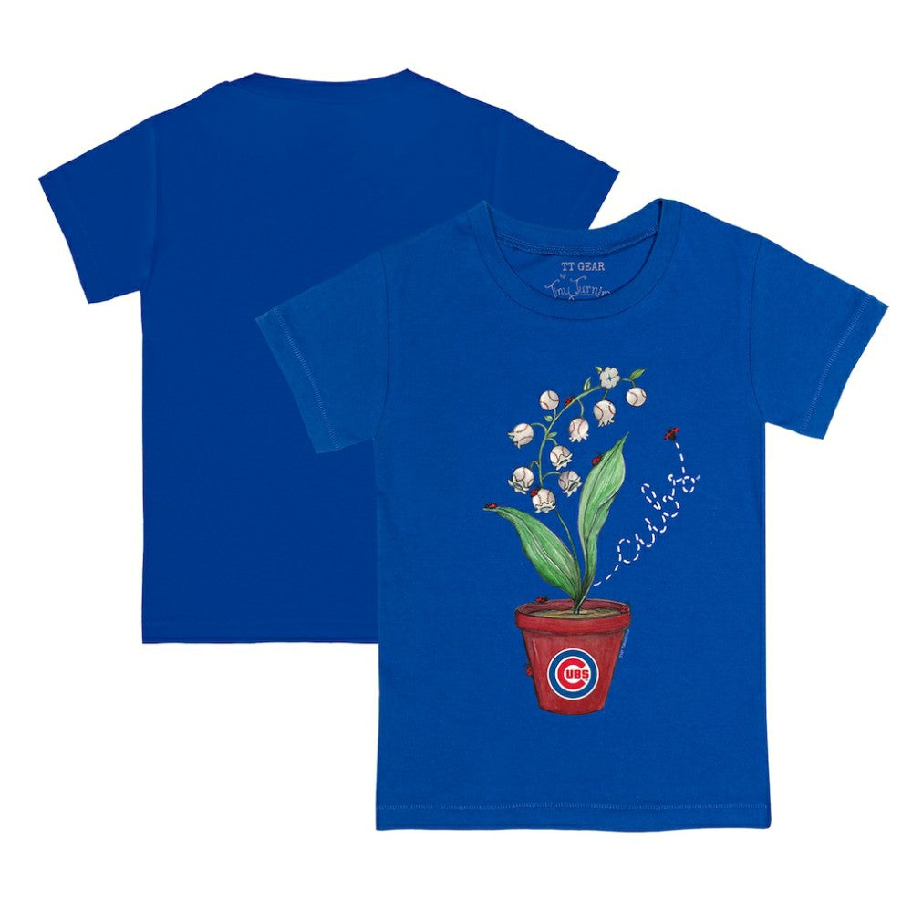 Chicago Cubs Tiny Turnip Youth Lilies & Ladybugs T-Shirt - Royal