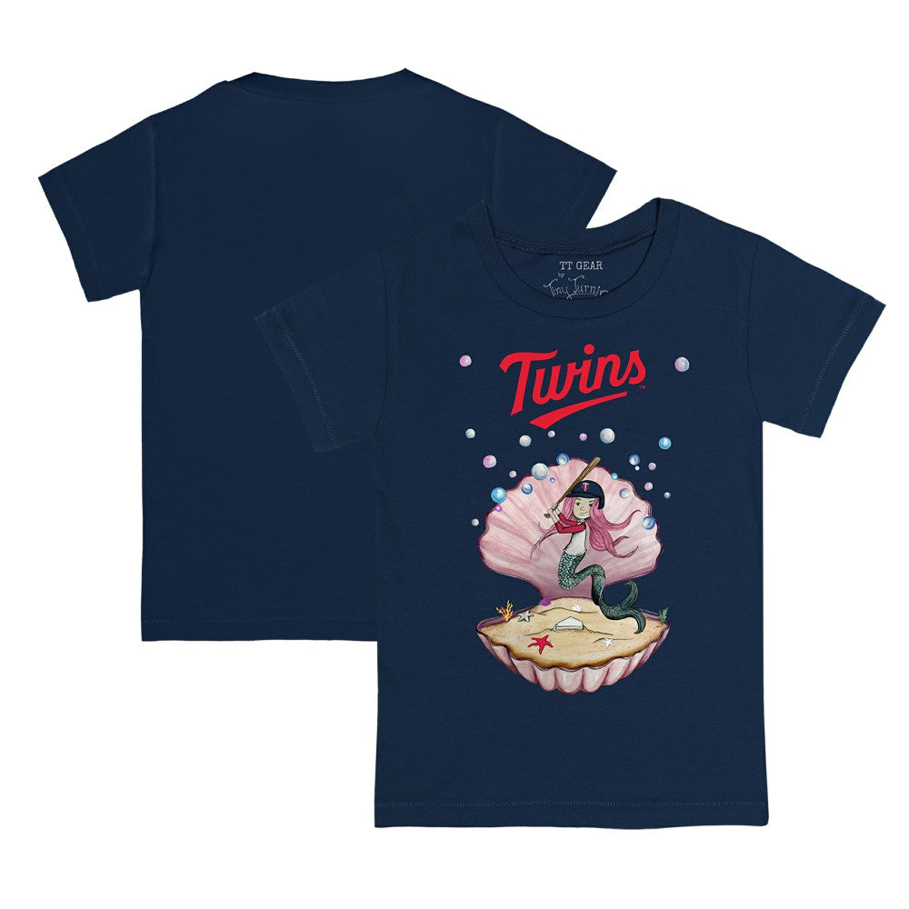 Minnesota Twins Tiny Turnip Youth Mermaid T-Shirt - Navy