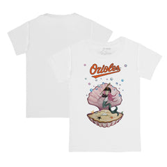 Baltimore Orioles Tiny Turnip Youth Mermaid T-Shirt - White