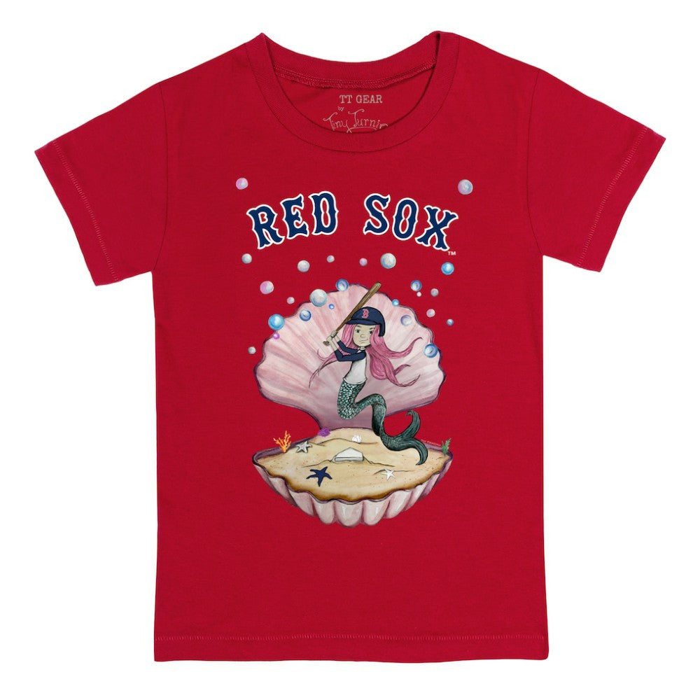 Boston Red Sox Tiny Turnip Youth Mermaid T-Shirt - Red