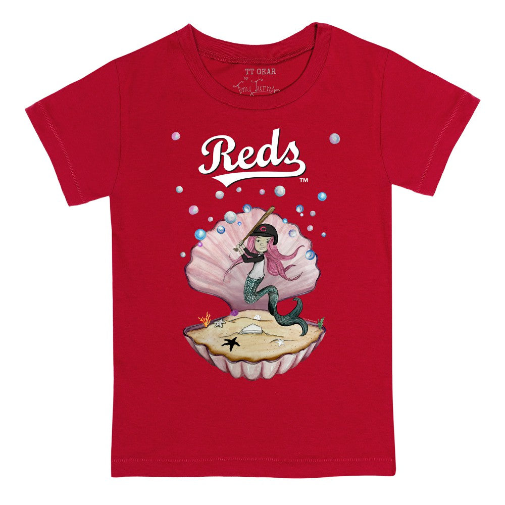 Cincinnati Reds Tiny Turnip Youth Mermaid T-Shirt - Red