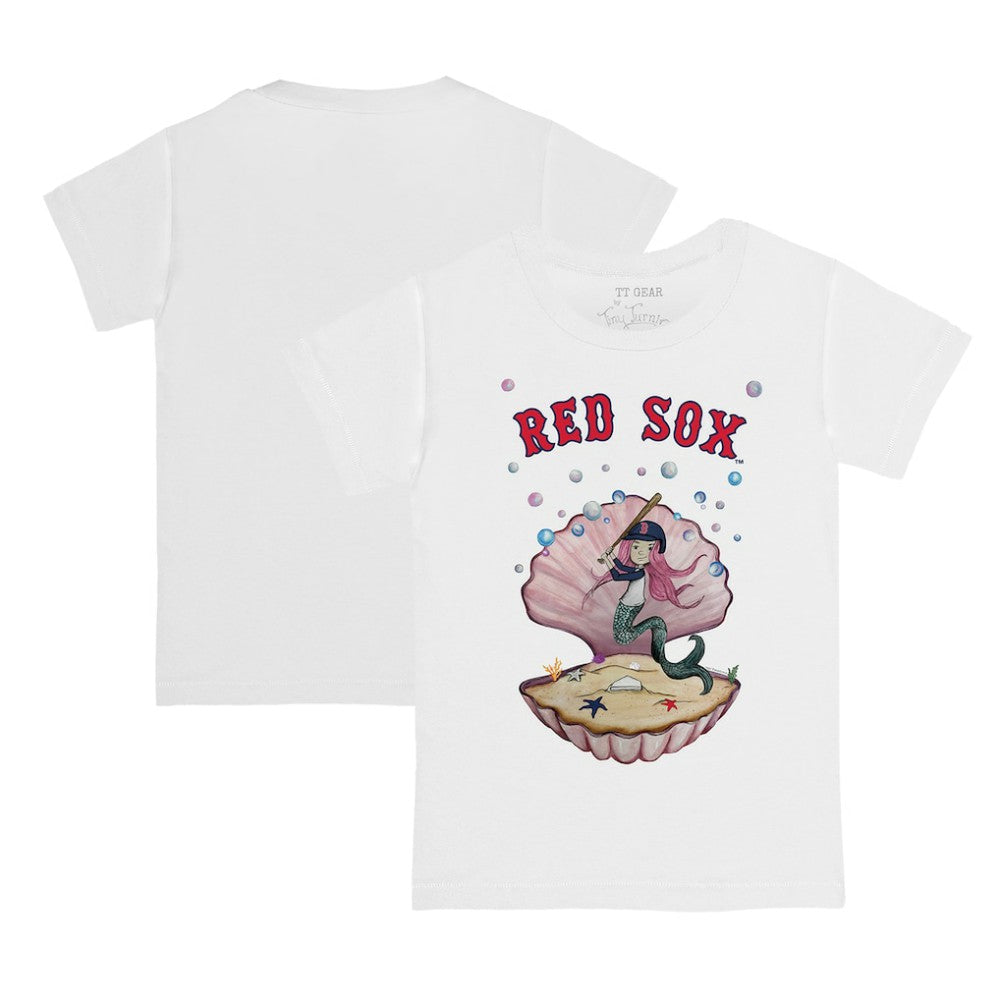 Boston Red Sox Tiny Turnip Youth Mermaid T-Shirt - White