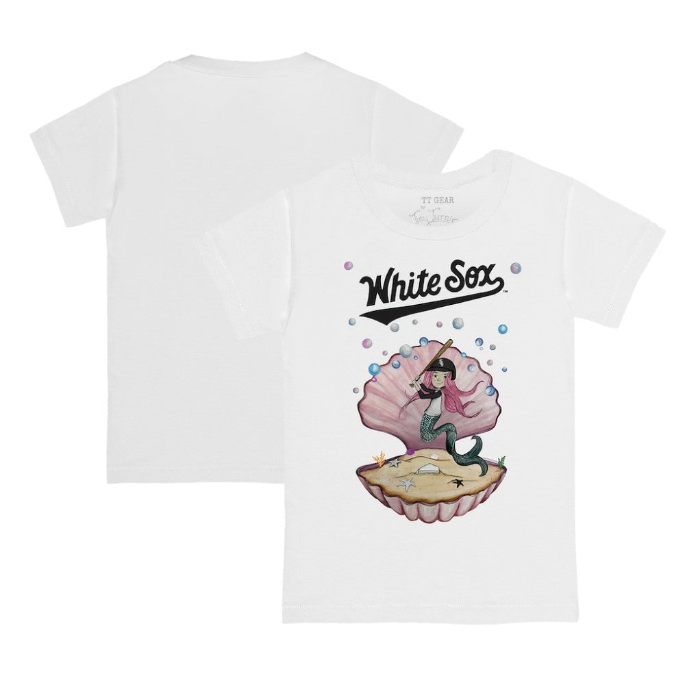 Chicago White Sox Tiny Turnip Youth Mermaid T-Shirt - White