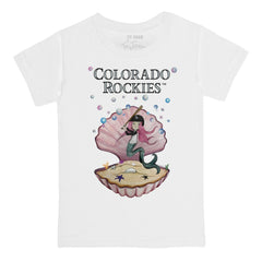 Colorado Rockies Tiny Turnip Youth Mermaid T-Shirt - White
