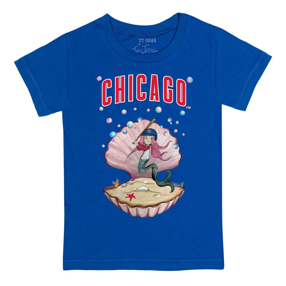 Chicago Cubs Tiny Turnip Youth Mermaid T-Shirt - Royal