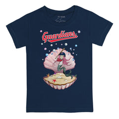 Cleveland Guardians Tiny Turnip Youth Mermaid T-Shirt - Navy