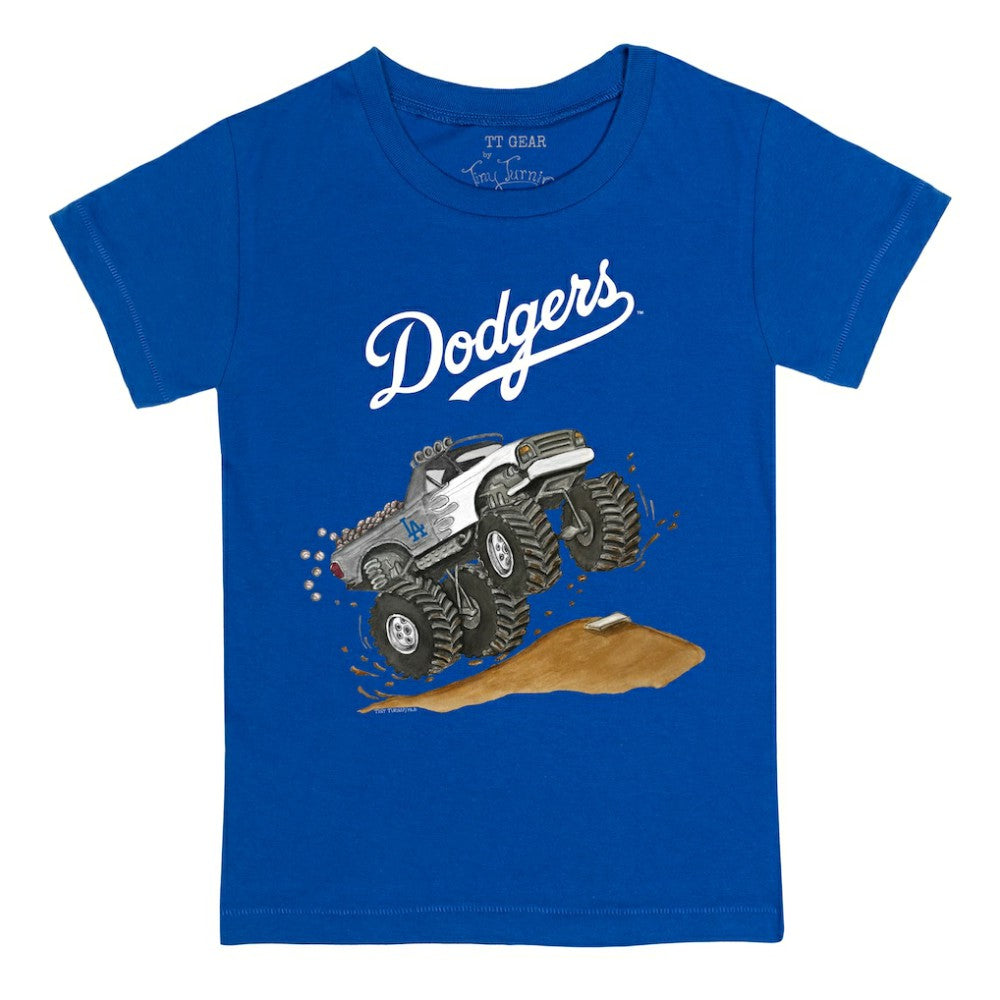 Los Angeles Dodgers Tiny Turnip Youth Monster Truck T-Shirt - Royal