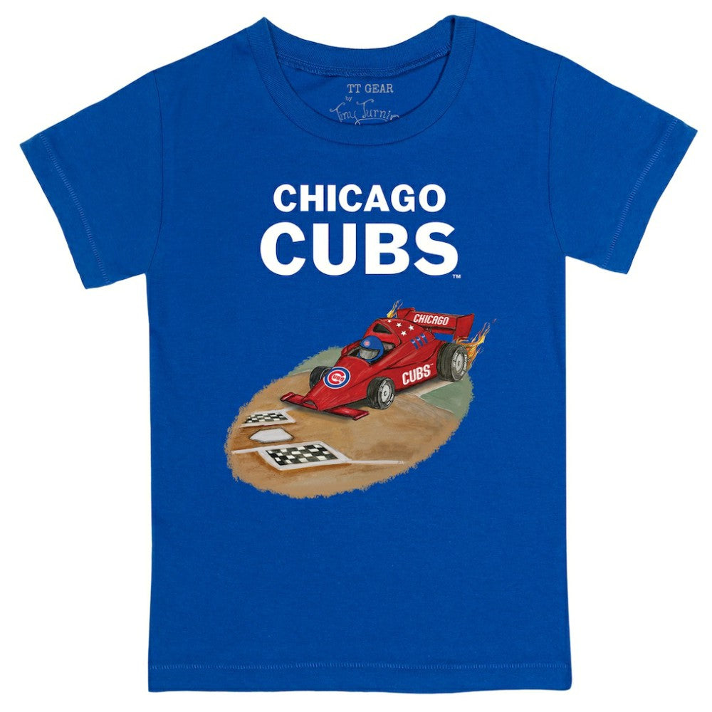 Chicago Cubs Tiny Turnip Youth Race Car T-Shirt - Royal